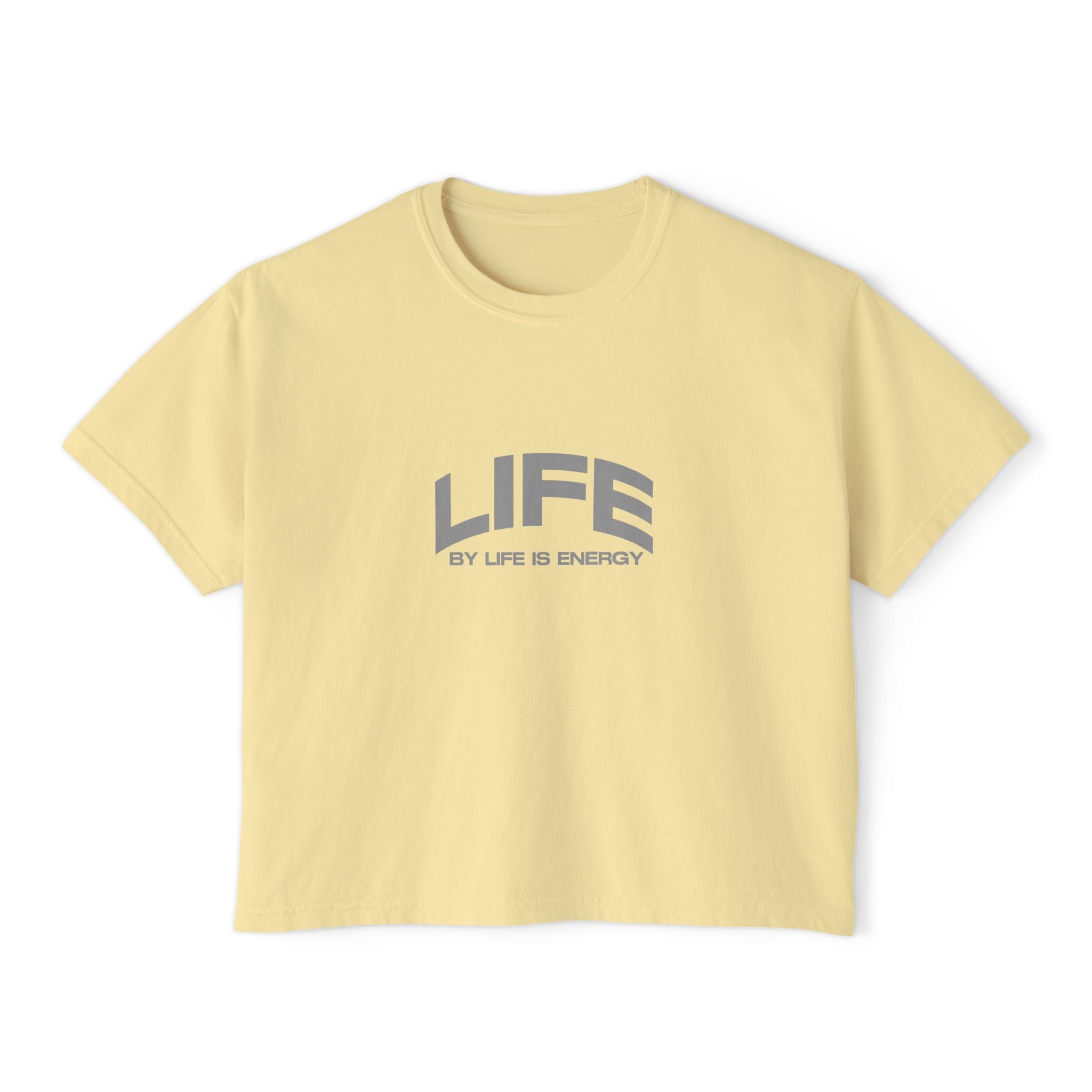 'LIFE BY LIFE IS ENERGY' Graphic T-Shirt for Casual Comfort