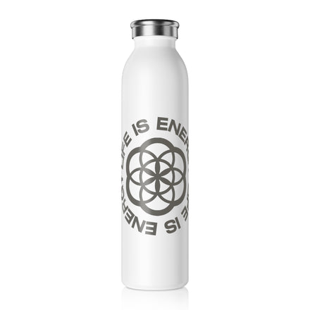 Motivational Slim Water Bottle - "Life Is Energy"