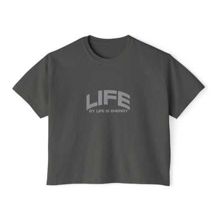 'LIFE BY LIFE IS ENERGY' Graphic T-Shirt for Casual Comfort
