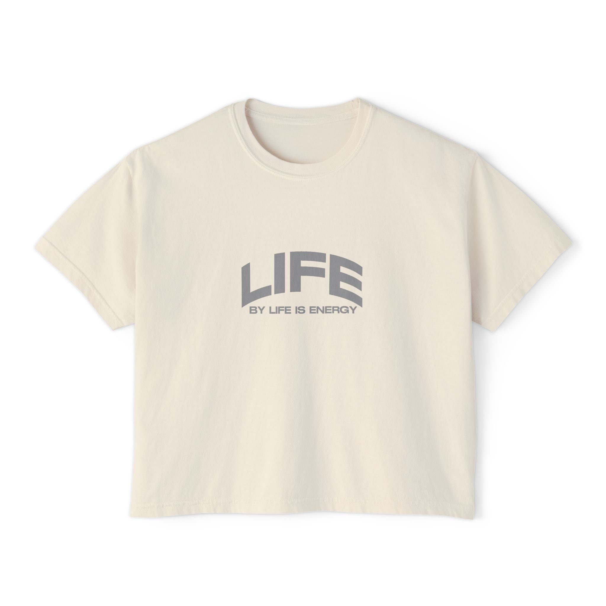 'LIFE BY LIFE IS ENERGY' Graphic T-Shirt for Casual Comfort