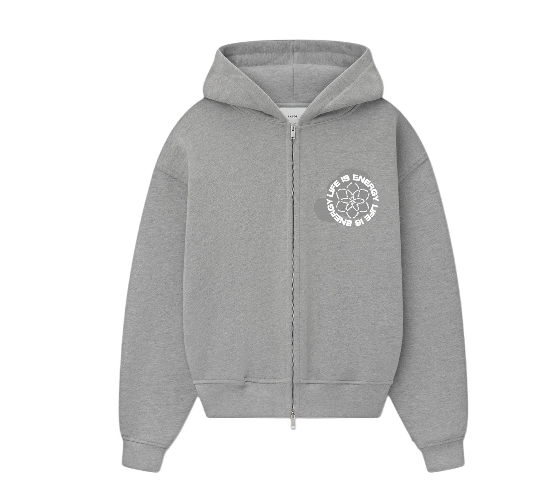 LIFE IS ENERGY EVERYDAY ZIP HOODIE