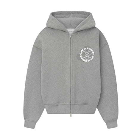 LIFE IS ENERGY EVERYDAY ZIP HOODIE