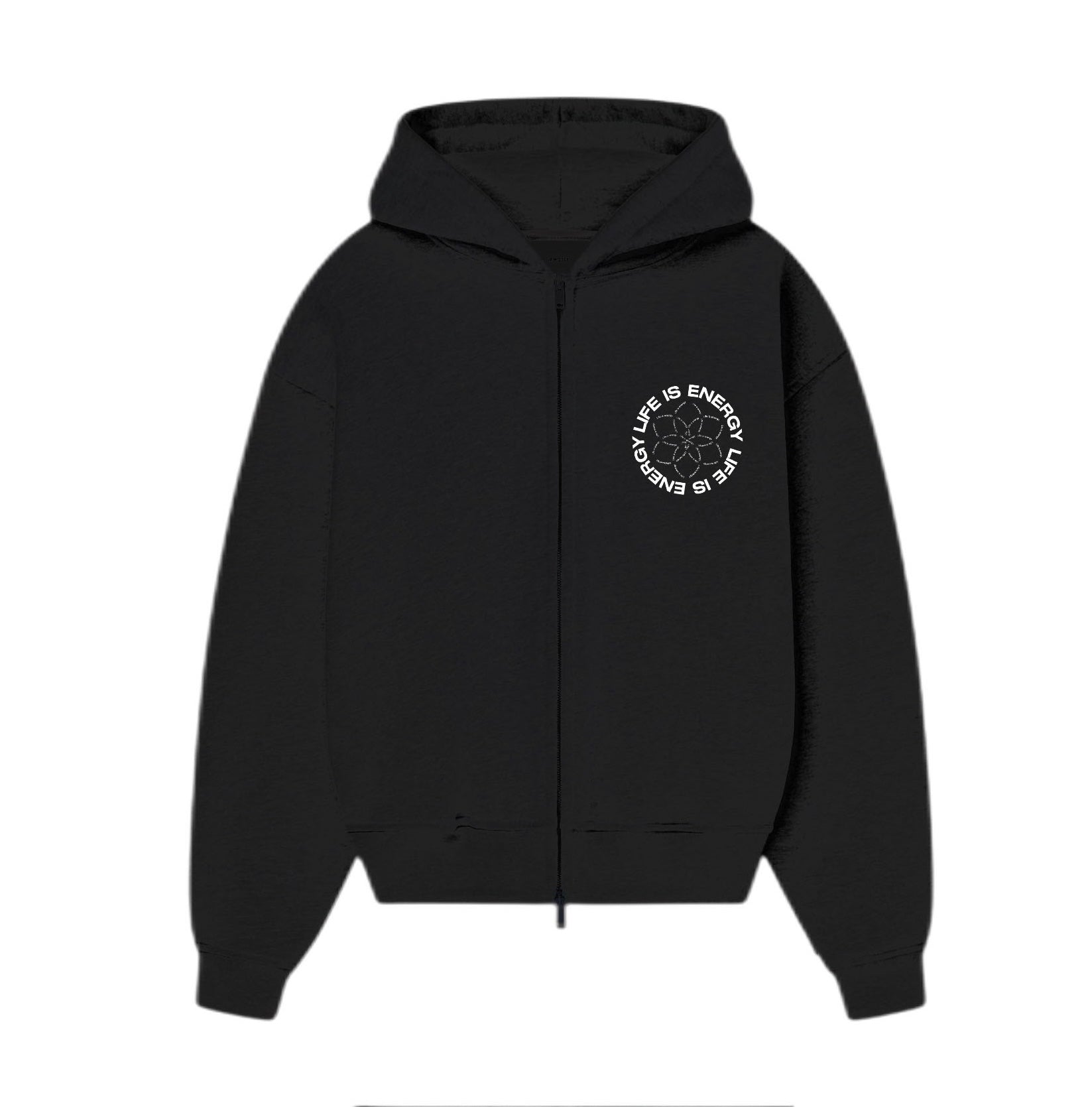 LIFE IS ENERGY EVERYDAY ZIP HOODIE